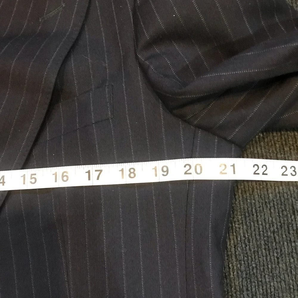 Ermenegildo Zegna Men's Blue Pin Striped Sport Coat Blazer Jacket-Size 42R